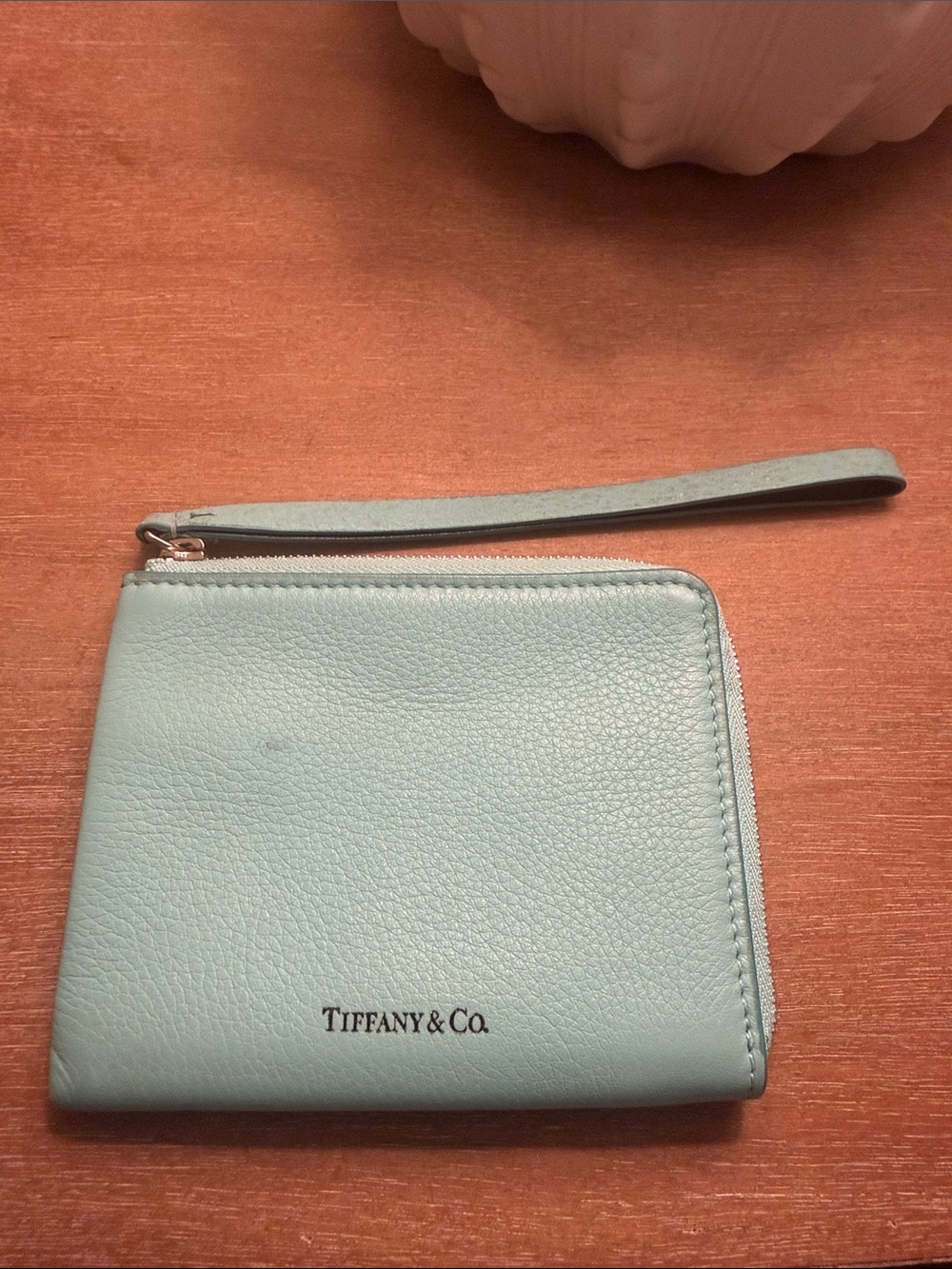 Tiffany & Co. Small Zip Wristlet Wallet in Light Blue
